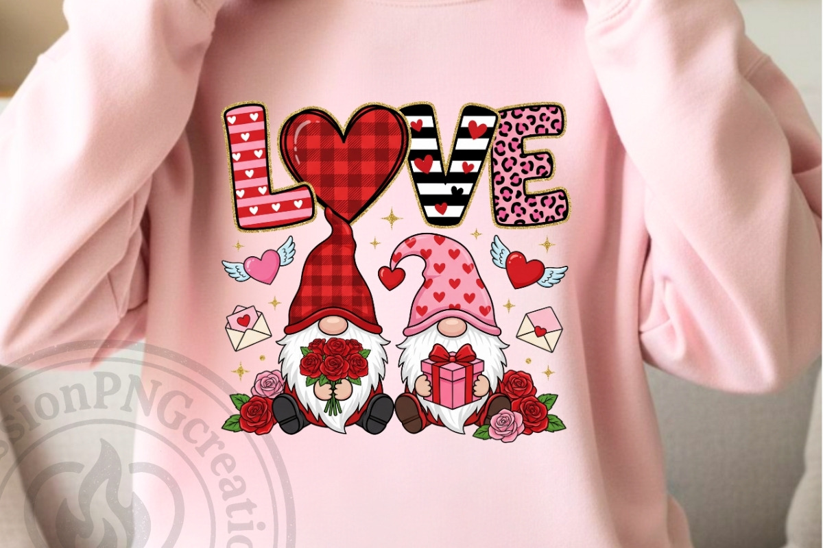 Valentine Love Gnome PNG, a Decorative Illustration by PassionPNGcreation (Photo 6 of 7)