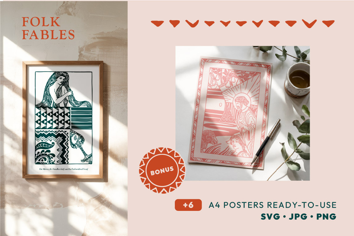 Folk Fables – 150 Illustration Set, a Decorative Illustration by JuliBelushi (Photo 14 of 14)