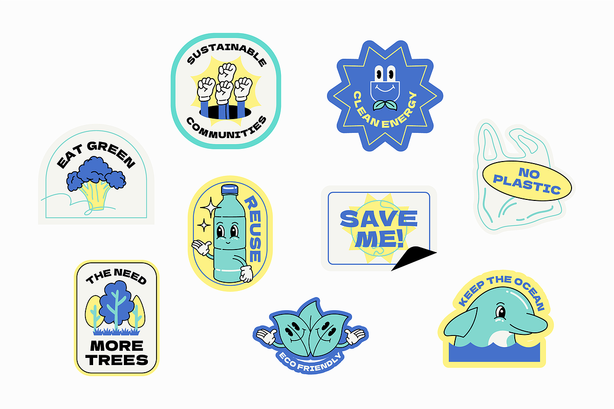 Ecology Sticker Illustration, an Object Graphic by Jump Studio (Photo 4 of 4)