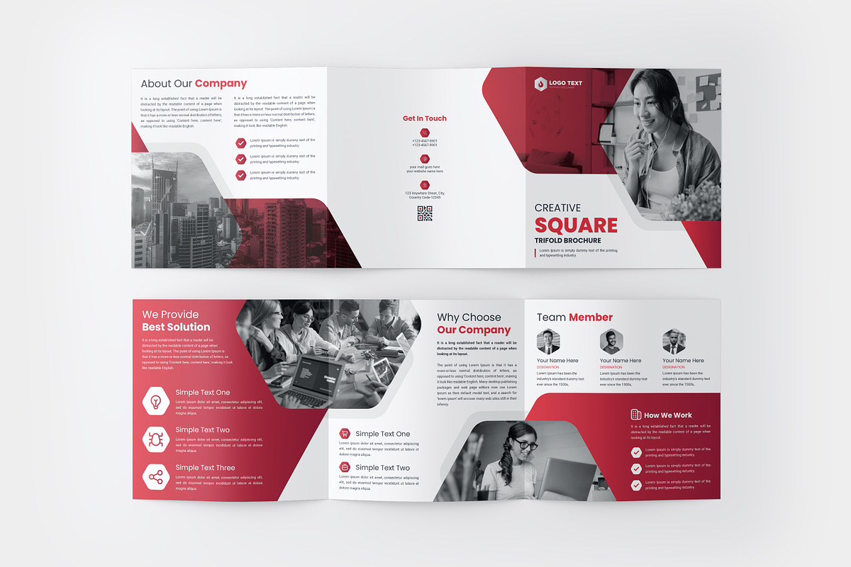 Square Trifold Brochure Template, a Brochure Template by zahidhossainalif (Photo 6 of 6)