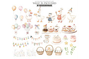 Silly Goose Spring Watercolor, an Illustration by CharmClipart (Thumbnail 4 of 6)