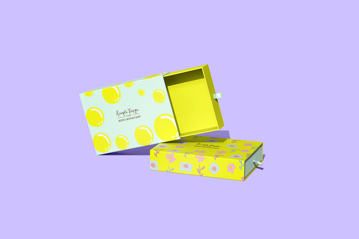 Slim Rectangular Drawer Box Mockup, a Packaging Mockup by Sheikhadesign (Photo 7 of 12)