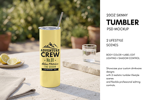 20oz Skinny Tumbler Mockup Bundle