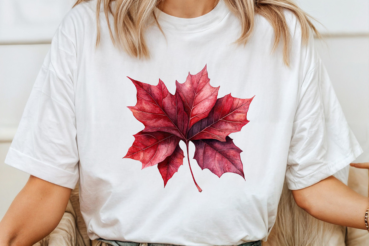 Watercolor Burgundy Autumn Clipart, an Illustration by Pixels.Craft (Photo 4 of 7)