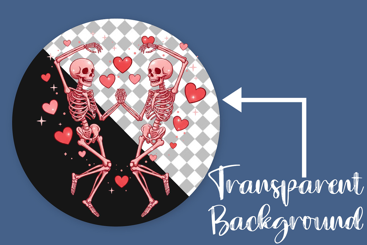 Valentine's Day Png Skeleton Heart, an Illustration by Canvas Craft (Photo 2 of 7)