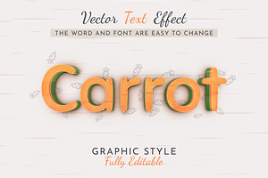 Splatter Carrot Editable Text Effect