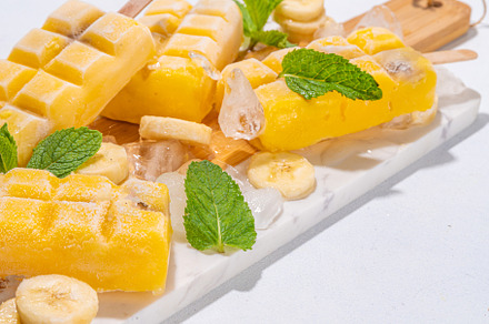 Banana ice cream popsicles, a Food & Drink Photo by Rimma