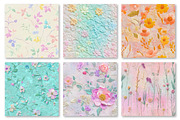 Pastel Floral Digital Paper, a Texture Graphic by Dream Creation (Thumbnail 3 of 6)