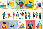 I love reading!, an Education Illustration by Virinaflora (Thumbnail 4 of 5)