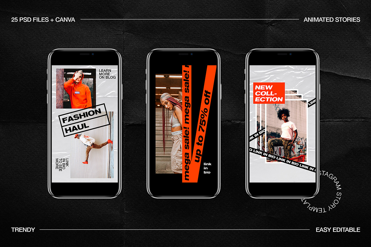 Trendy Animated IG Stories Ps, Canva, a Social Media Template by Marie T (Photo 4 of 13)