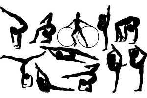 rhythmic gymnastics silhouettes