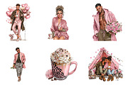 Valentines Day Clipart PNG Girly, an Illustration by CreationArt (Thumbnail 2 of 5)