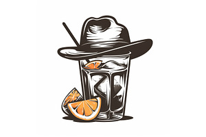 Illustration Of A Cocktail With Ice