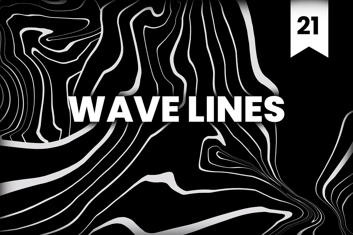 Wave Lines Background, an Object Graphic by Noires (Photo 1 of 7)