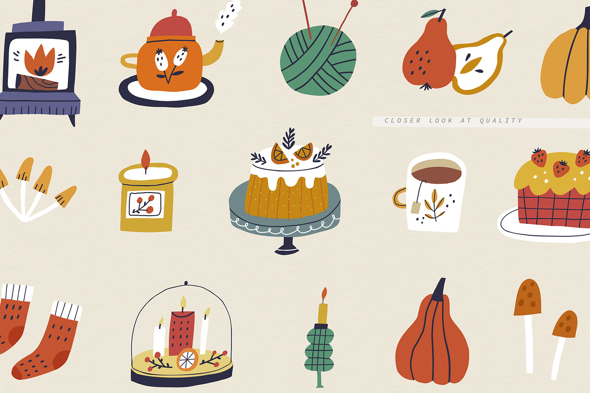 Golden Autumn | Map & Card Creator, a Decorative Illustration by Olia (Photo 3 of 18)
