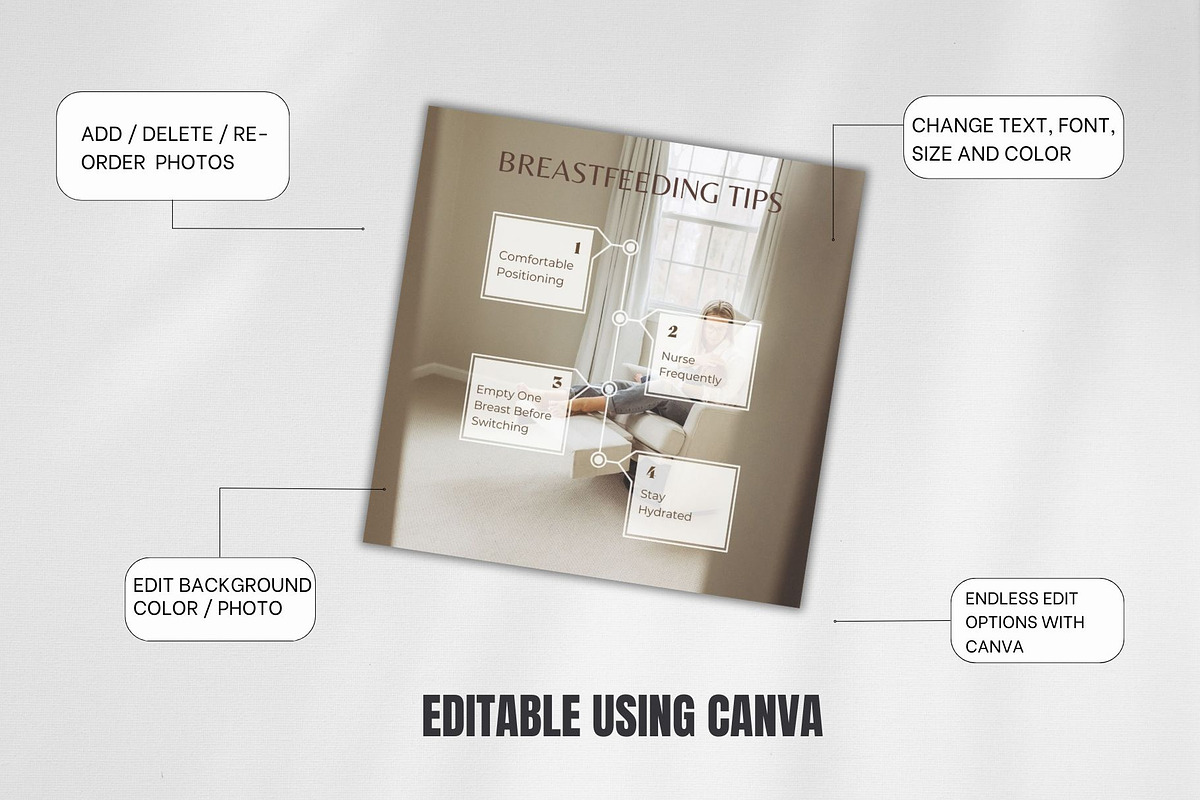 Doula Instagram Post Template, a Social Media Template by CreativeTempHub (Photo 7 of 8)