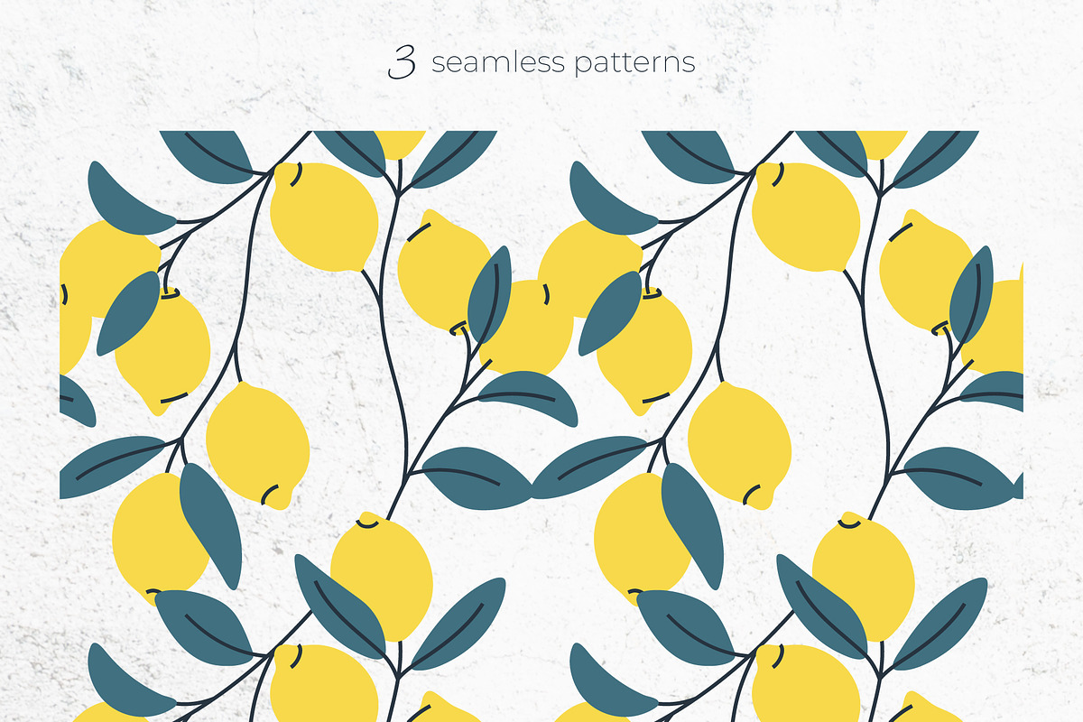 Lemon Cliparts, Frames & Patterns, a Decorative Illustration by Panna Limon Store (Photo 13 of 18)