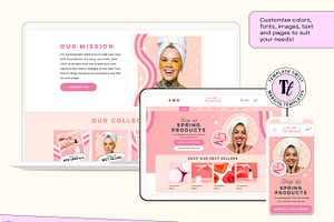 Pink Peach Pastel Wix Template