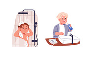Kids hygiene routine set, a Person Illustration by Good Studio (Thumbnail 3 of 6)