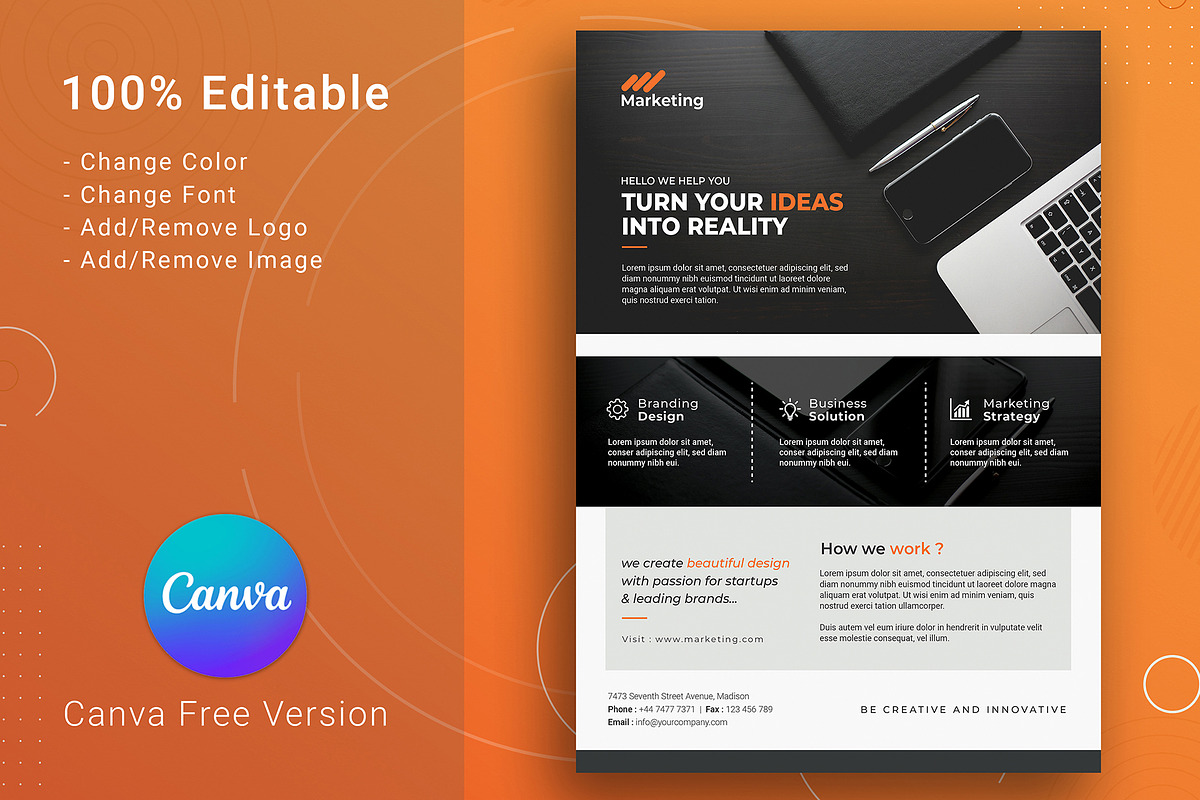 Corporate Flyer Canva, a Flyer Template by DesignDevisers (Photo 5 of 8)