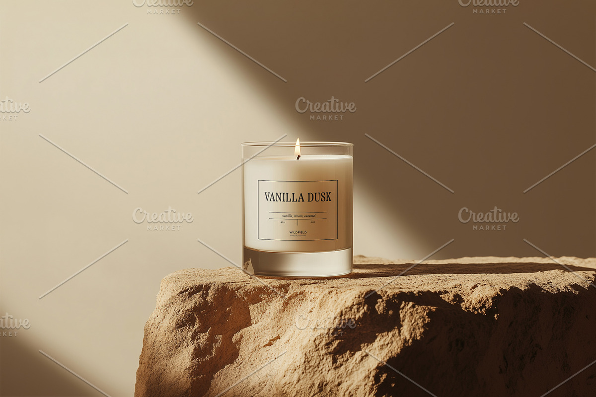 Transparent Candle Mockup Bundle, a Packaging Mockup by Wildfield Studio (Photo 12 of 17)
