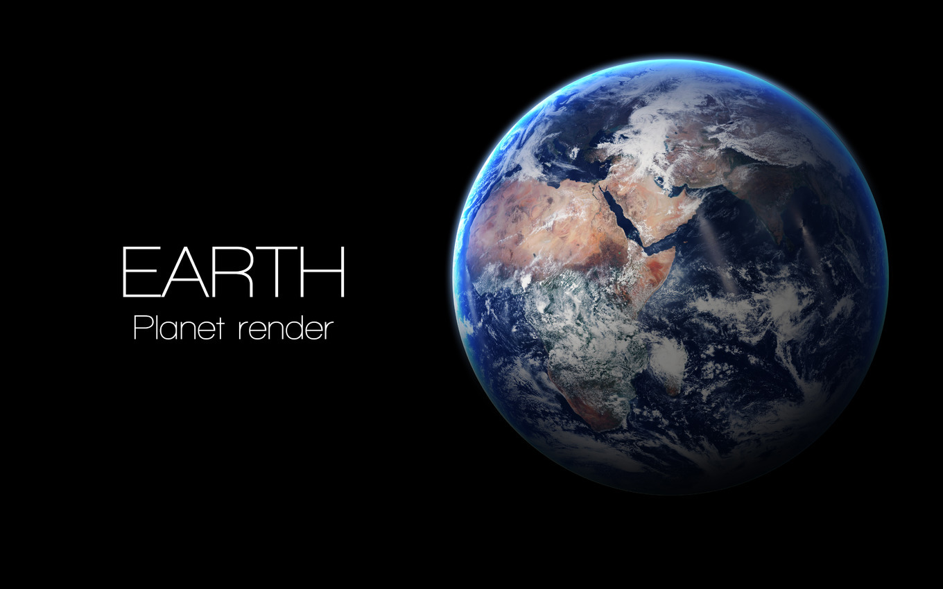 Earth high resolution 3d images presents planets of the solar system ...