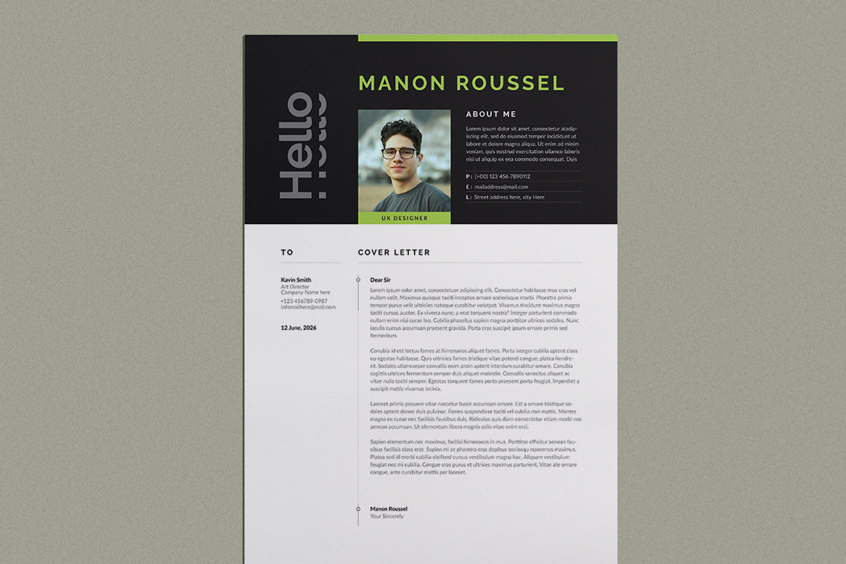 Clean Resume/CV | Word & EPS, a Resume Template by HiveArts (Photo 4 of 4)