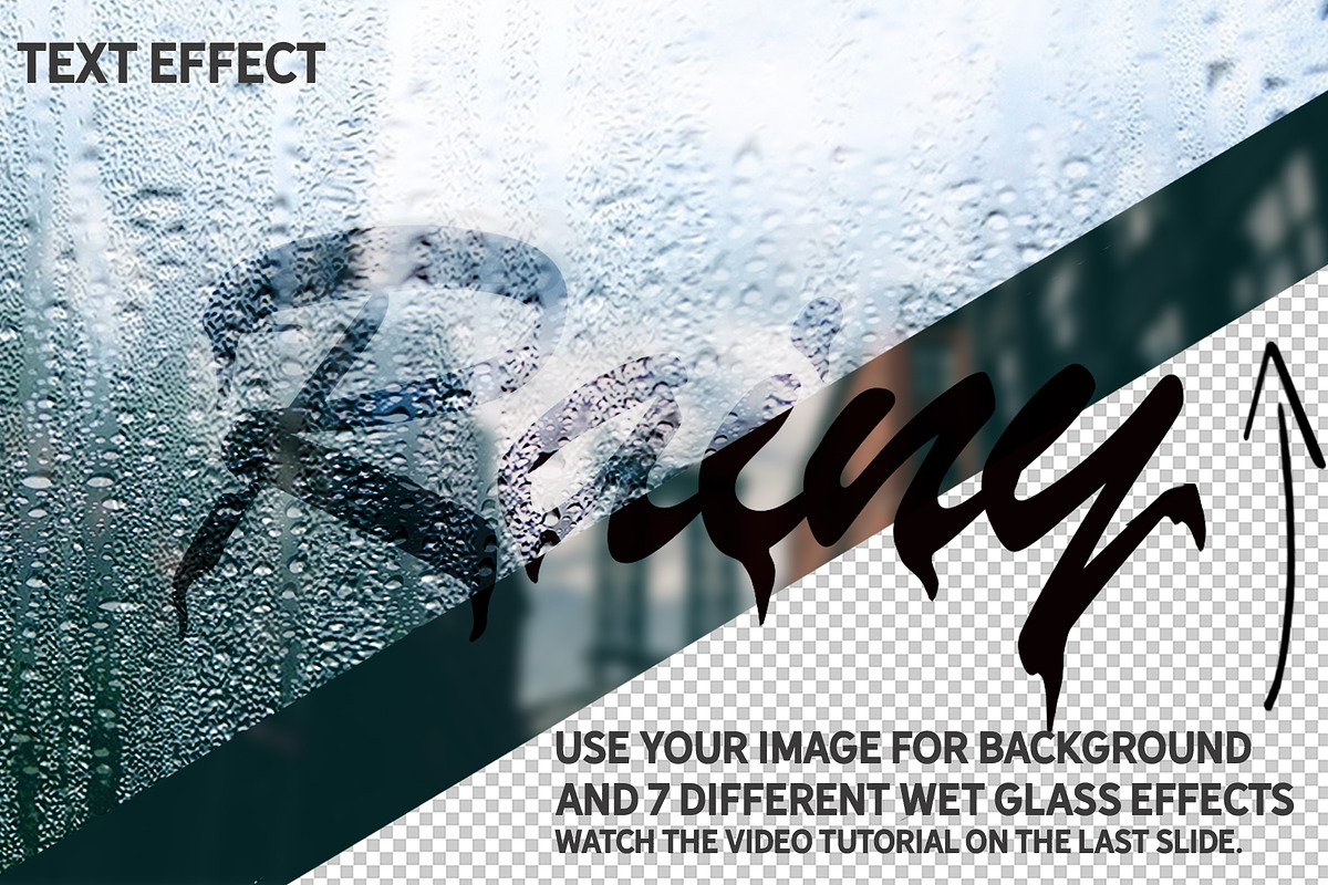 Rain Effect TEXT & Overlays & Brush, a Layer Style Add-On by Alexiva (Photo 6 of 9)