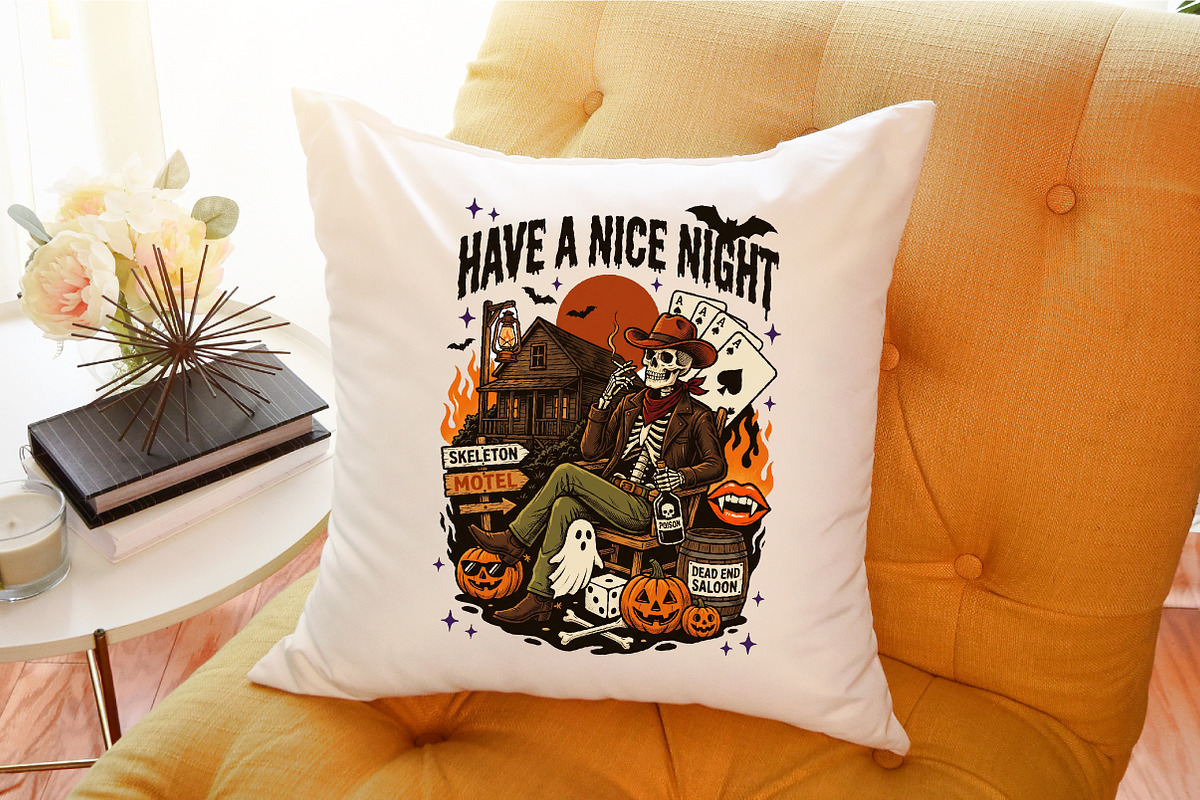 Halloween Cowboy Png-Vintage Motel, a Work Illustration by Sublimation Artist (Photo 9 of 9)