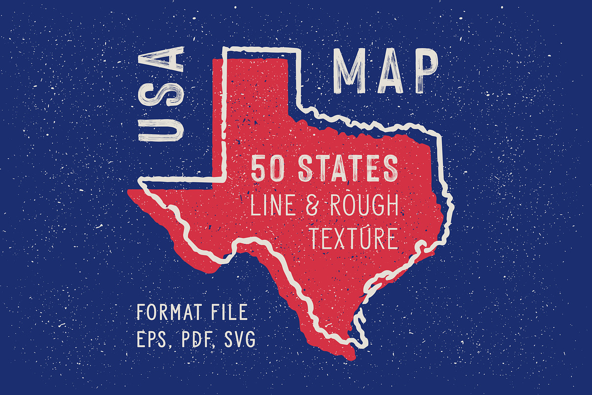 USA 50 States Map Shapes, an Object Graphic by Nocturnal Workspace (Photo 1 of 8)
