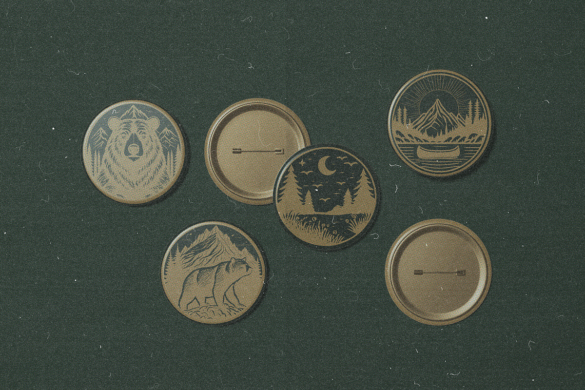 The Great Outdoors Badge Set, an Illustration by elliazidi.designs (Photo 4 of 6)