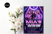 Neon Pop Girls Dance Party Invite, an Invitation Template by heynomi (Thumbnail 19 of 19)