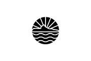 Tropical Island Sunset Logo, a Branding & Logo Template by Luxury Logos (Thumbnail 3 of 4)