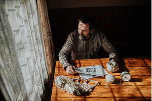 Portrait of poor despaired man, a Person Photo by HalfPoint