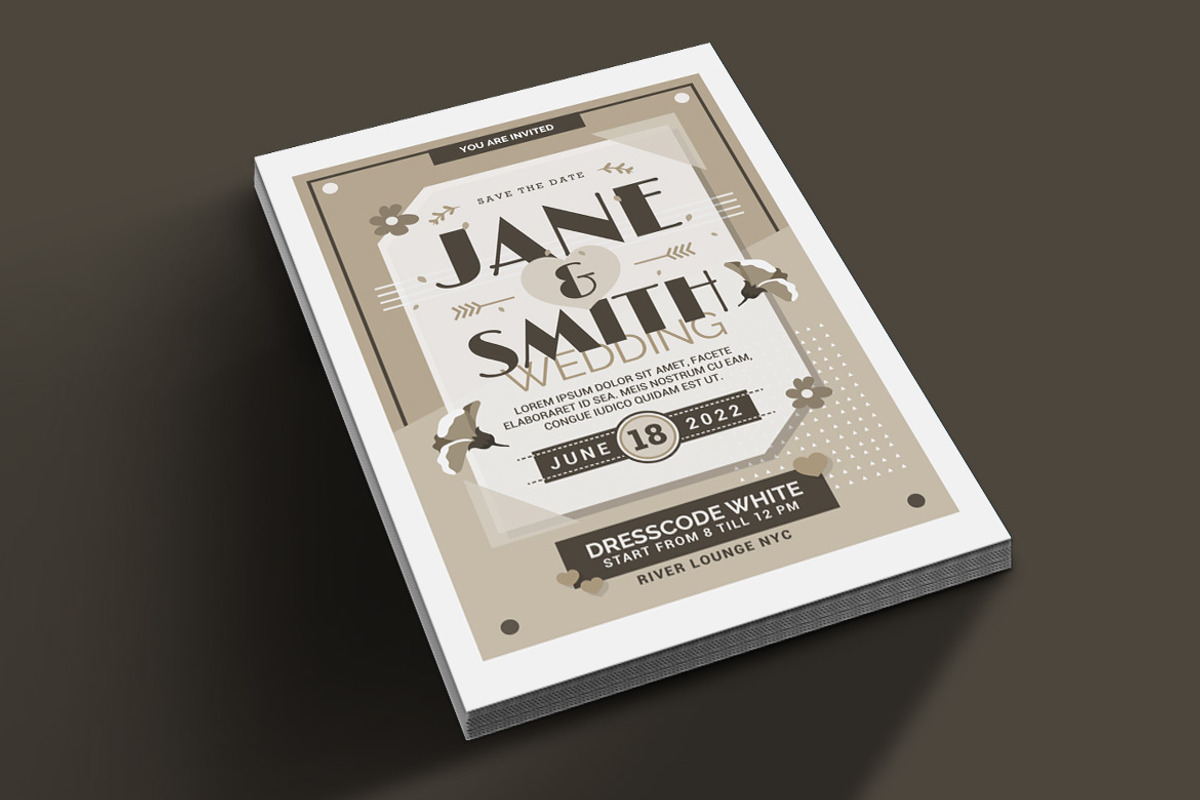 Wedding Invitation Vintage Stlye, a Flyer Template by Muhamad Iqbal hidayat (Photo 2 of 4)