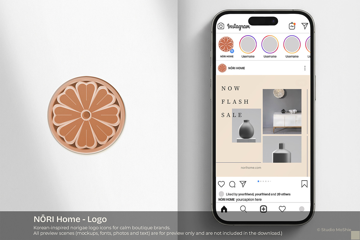 Korean Knot & Norigae Logo Icons, an Outline Icon by studio MoShie (Photo 4 of 5)