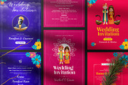 Indian Wedding Invitation Cards, an Invitation Template by Creative Hatti (Thumbnail 2 of 6)