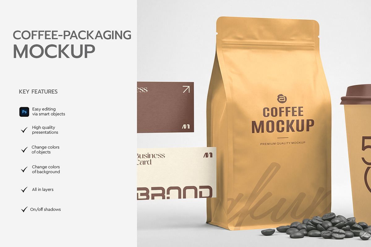 Coffee Packaging Mockup, a Packaging Mockup by graphypix (Photo 2 of 4)