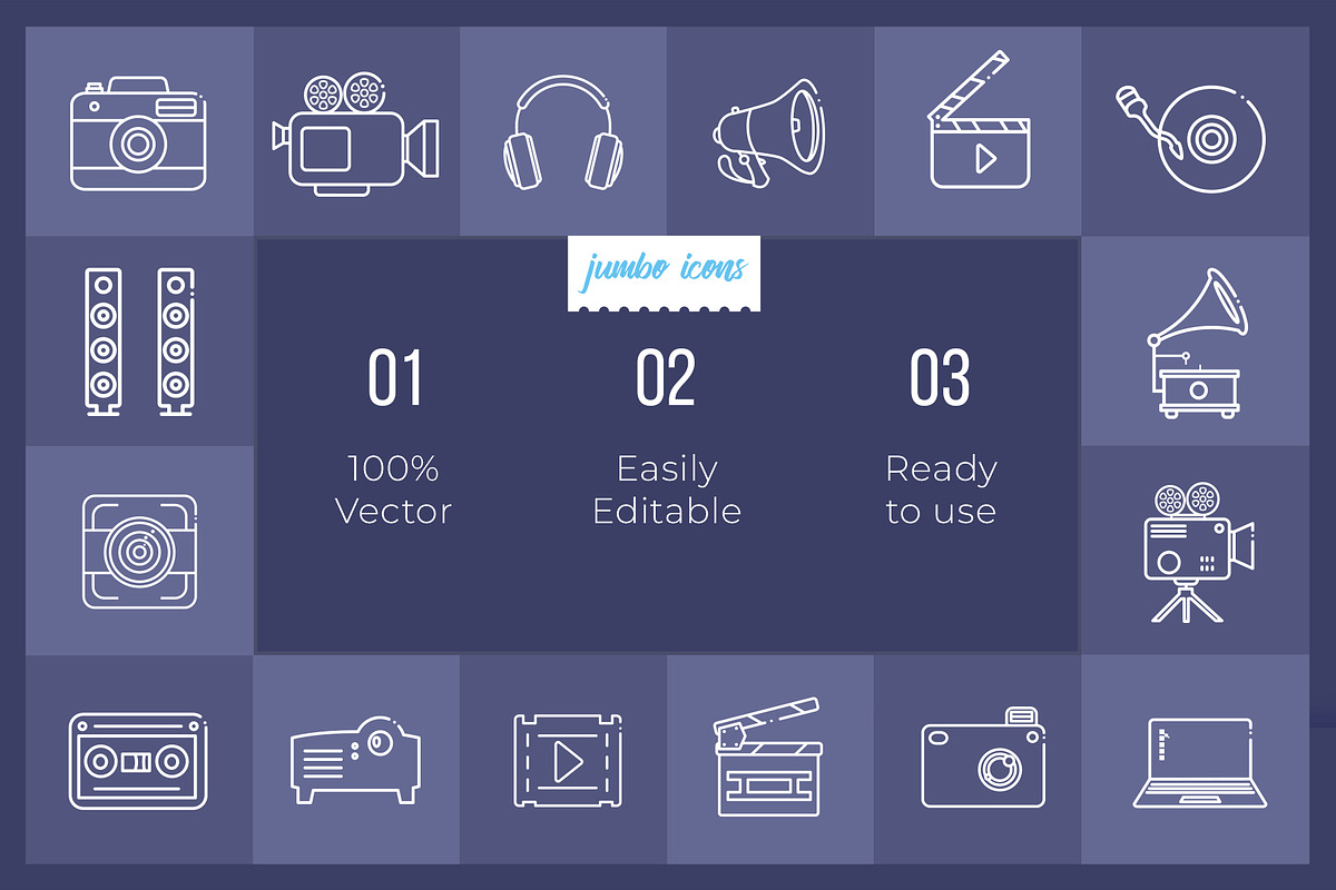 Multimedia Line Icon V2, an Outline Icon by Jumbo Icons (Photo 2 of 5)