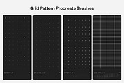 Grid Pattern Procreate Brushes, a Brush Add-On by Creative Veila (Thumbnail 3 of 9)