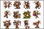 Christmas Quirky Reindeer Clipart, an Illustration by Sublimation Artist (Thumbnail 3 of 6)