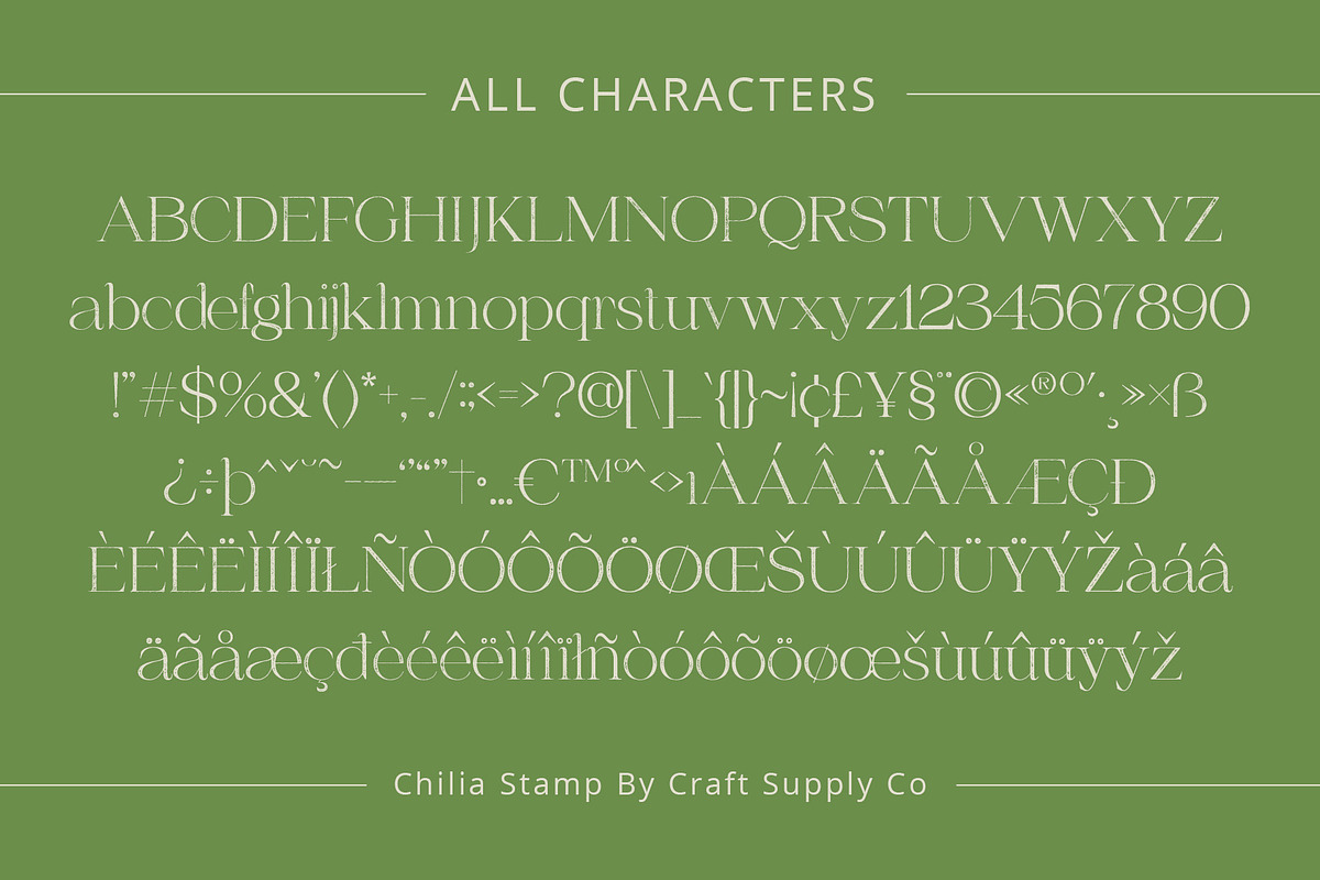 Chilia Stamp, a Serif Font by Craft Supply Co. (Photo 8 of 8)