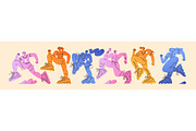 Running people set + backgrounds, a Sport Illustration by PaperTrident (Thumbnail 6 of 13)