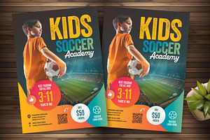 Kids Soccer Academy Flyer Template, a Flyer Template by Boostock
