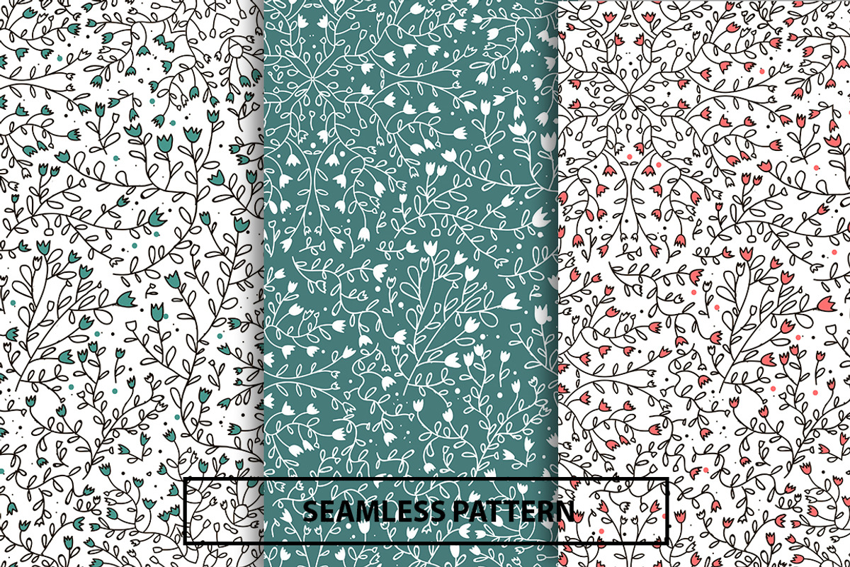 Vector seamless floral pattern., a Pattern Graphic by mikka_kika