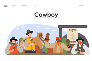 Cowboy Flat Character Thematic Party