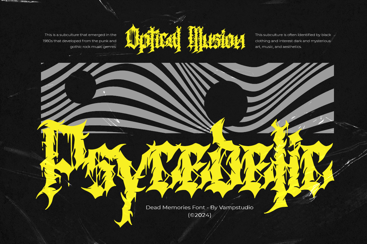 Dead Memories Death Metal Font, a Blackletter Font by Vampstudio (Photo 6 of 12)