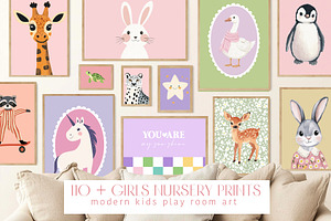 Girls Nursery Prints Bundle
