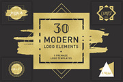 Modern logo elements + BONUS, a Branding & Logo Template by The Black & Art (Thumbnail 1 of 10)