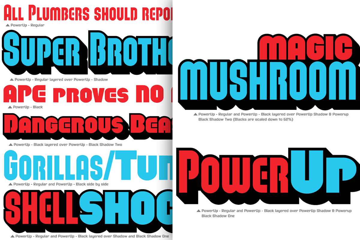 PowerUp Family, a Sans Serif Font by GRYPE (Photo 4 of 9)